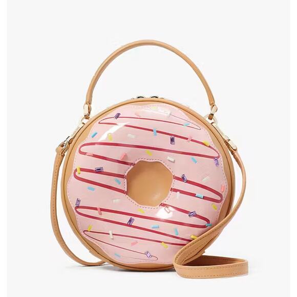 Kate Spade Top Handle Donut Purse with Pink Icing and Rhinestone Srinkles 🍩💕✨ - Picture 1 of 6